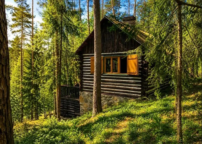 صورة A Stylish Log Cabin In The Heart Of The Brdy Forests Mala Hrastice